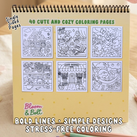 Cozy Gardens Coloring Book