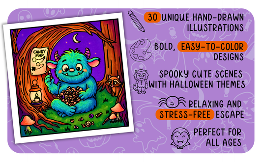 Cozy Halloween Coloring Book - Digital
