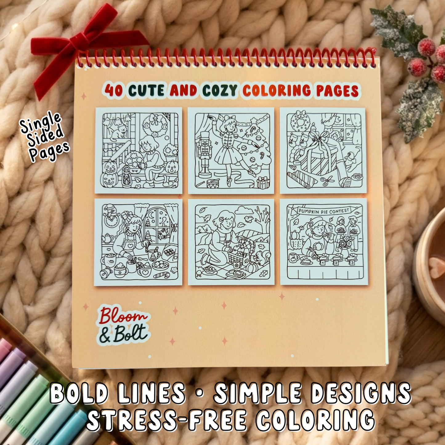 Holiday Girl Moments Coloring Book