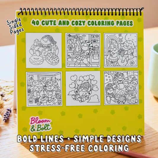 Cozy Gnomes Coloring Book