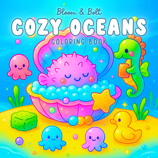 Cozy Oceans Coloring Book - Digital
