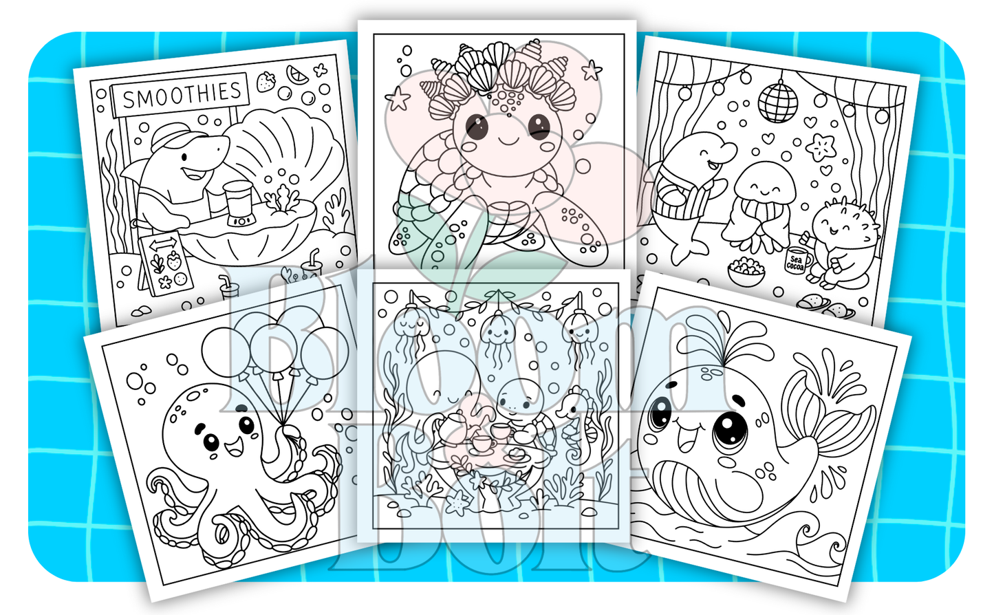 Cozy Oceans Coloring Book - Spiral Bound