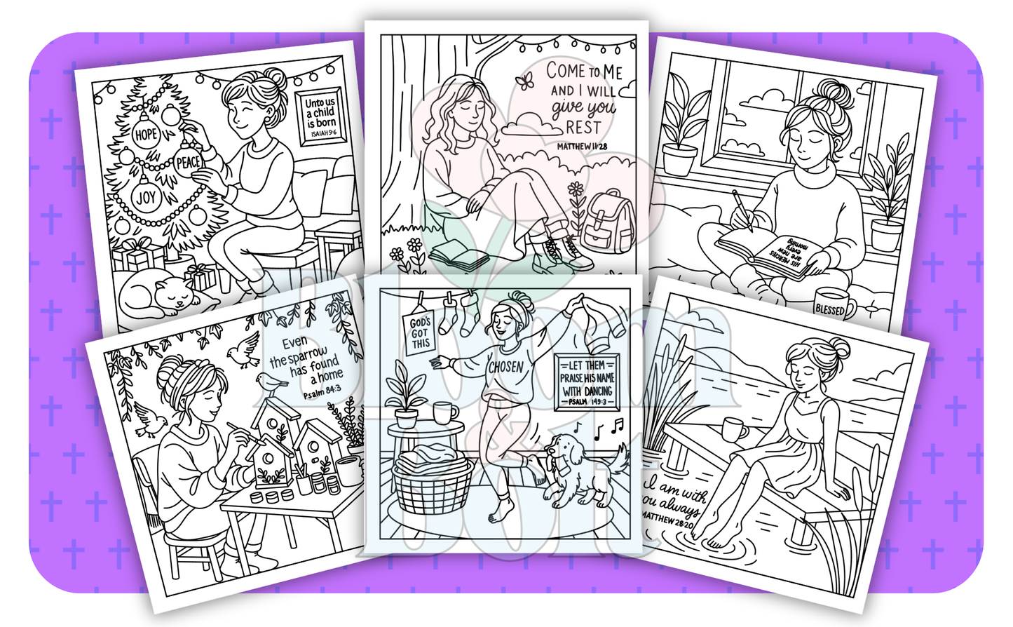 Christian Girl Moments Coloring Book - Digital