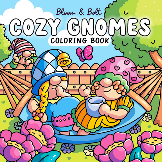 Cozy Gnomes Coloring Book - Digital