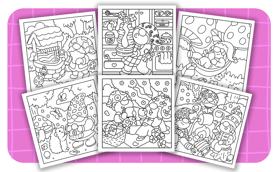 Cozy Gnomes Coloring Book - Digital