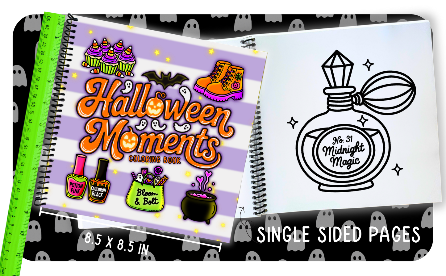 Halloween Moments Coloring Book - Spiral Bound
