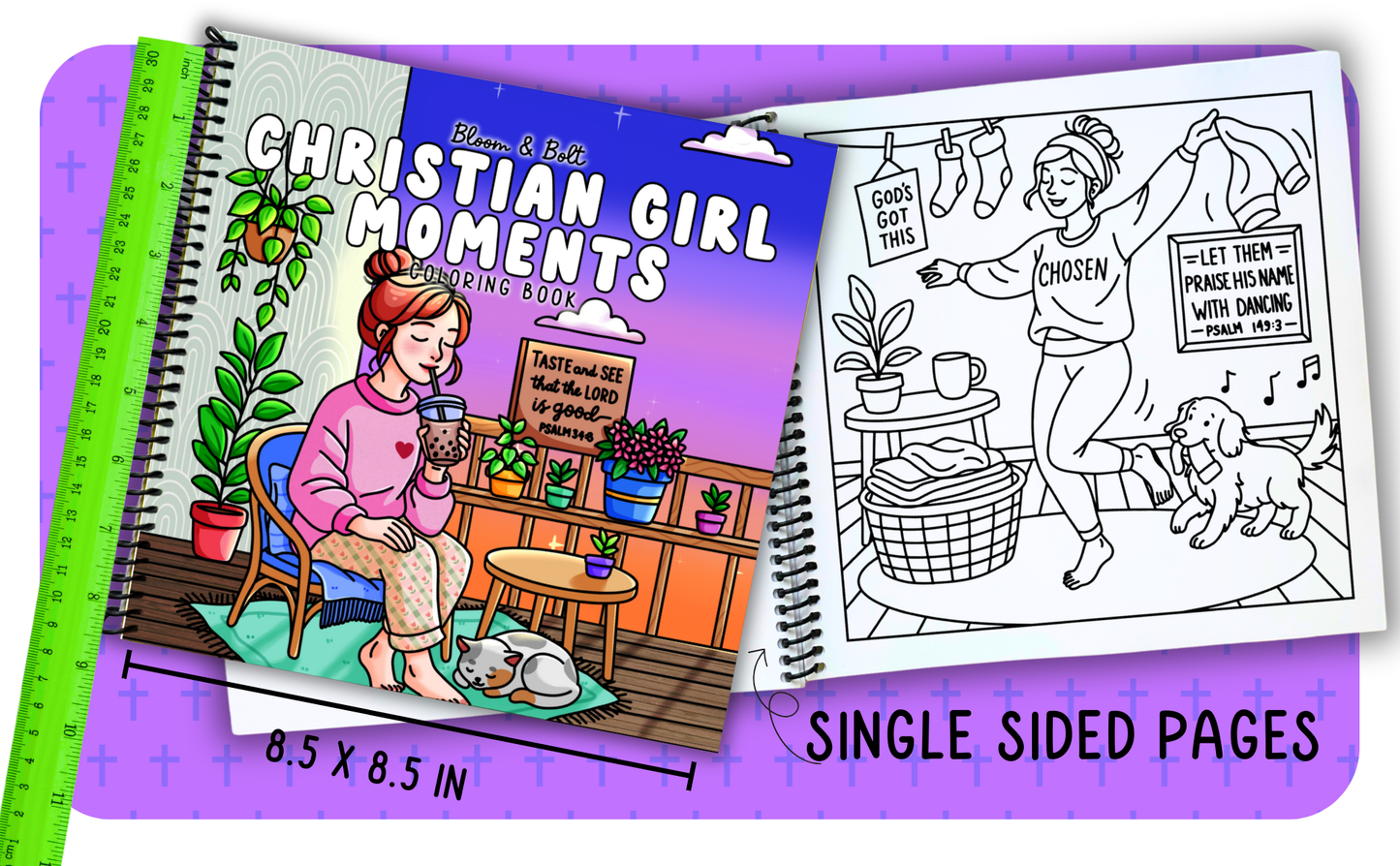 Christian Girl Moments Coloring Book - Spiral Bound
