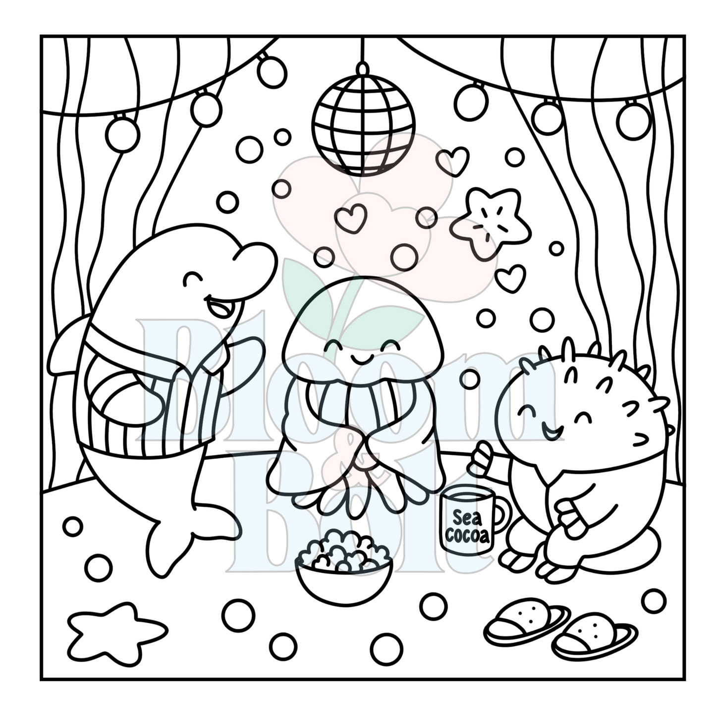 Cozy Oceans – Set 2 of 6 | Digital Coloring Pages