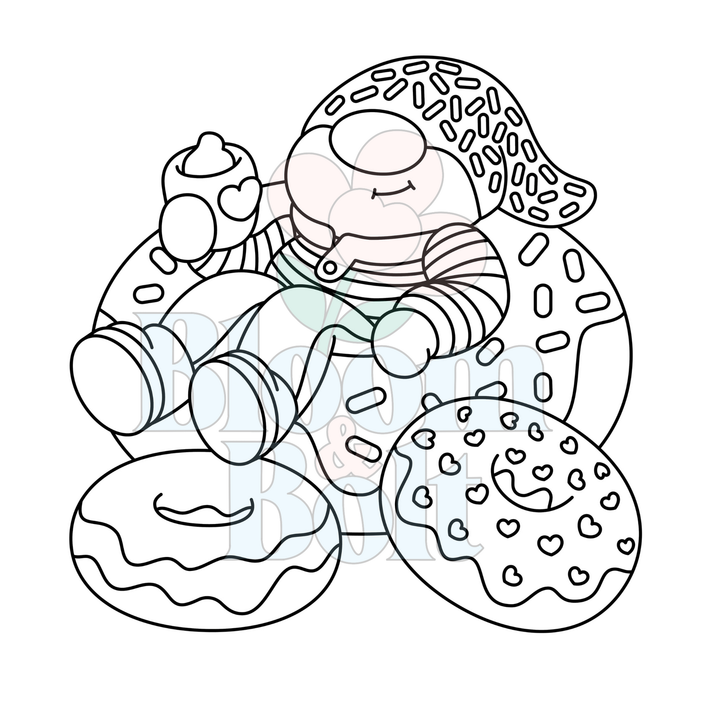 Cozy Gnomes – Set 3 of 6 | Digital Coloring Pages