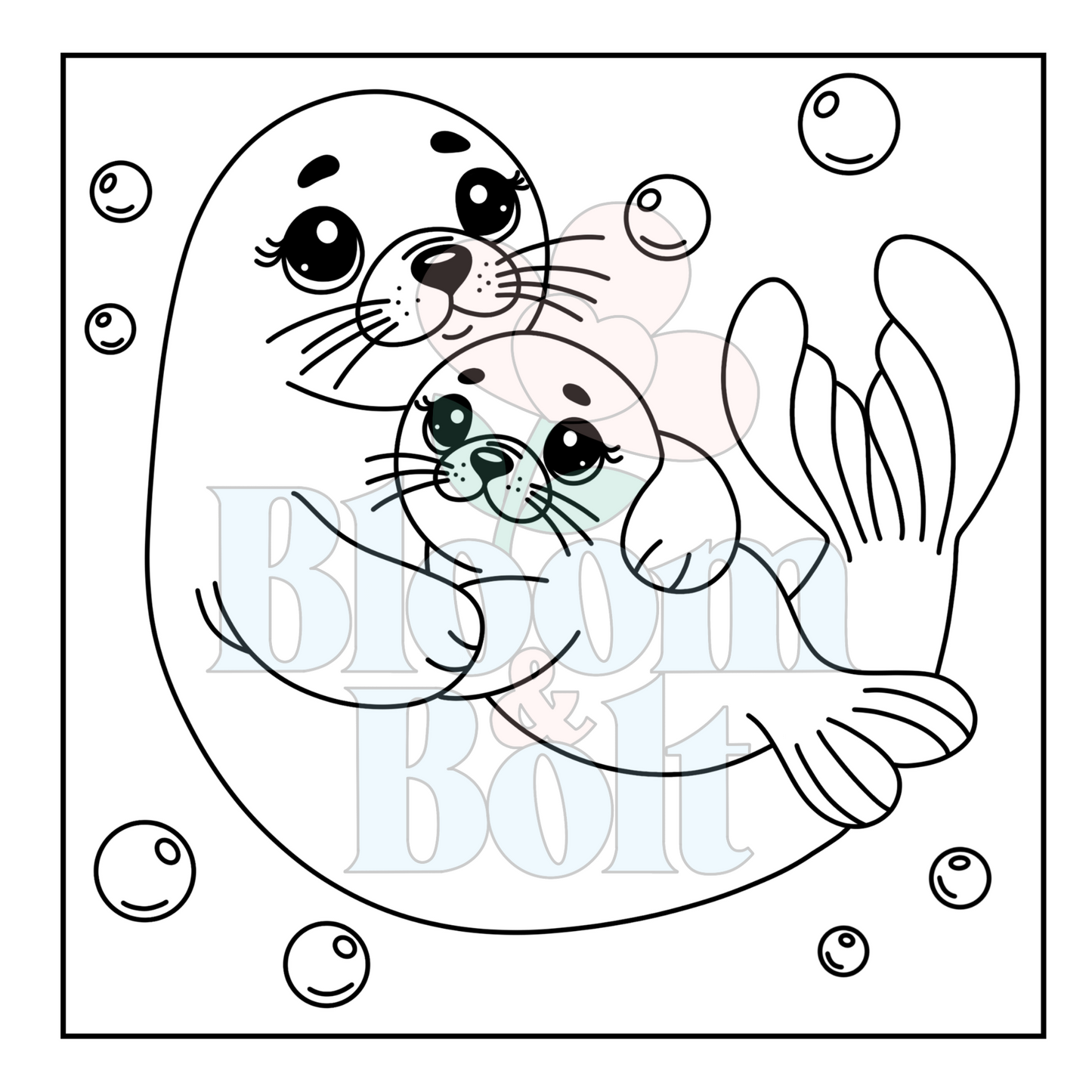 Cozy Oceans – Set 4 of 6 | Digital Coloring Pages