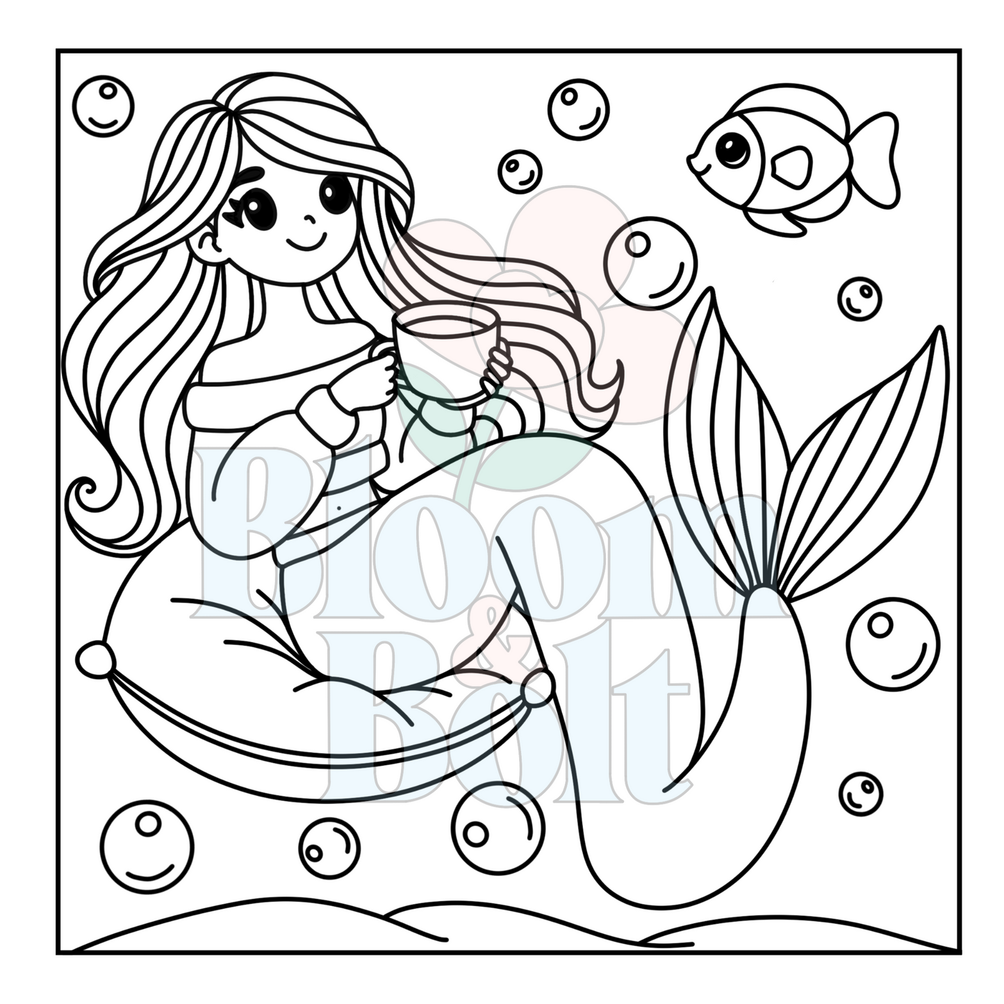 Cozy Oceans – Set 4 of 6 | Digital Coloring Pages