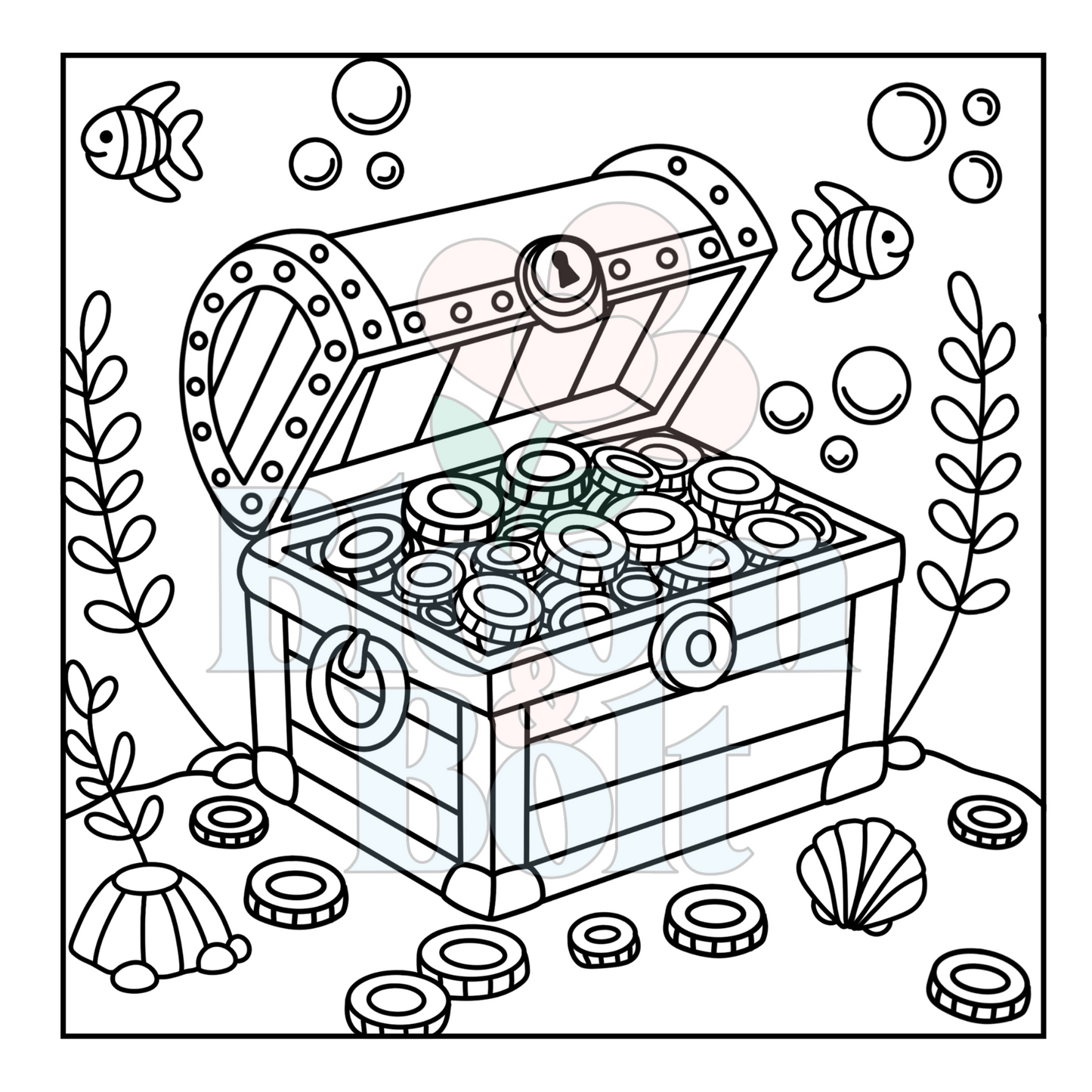 Cozy Oceans – Set 4 of 6 | Digital Coloring Pages