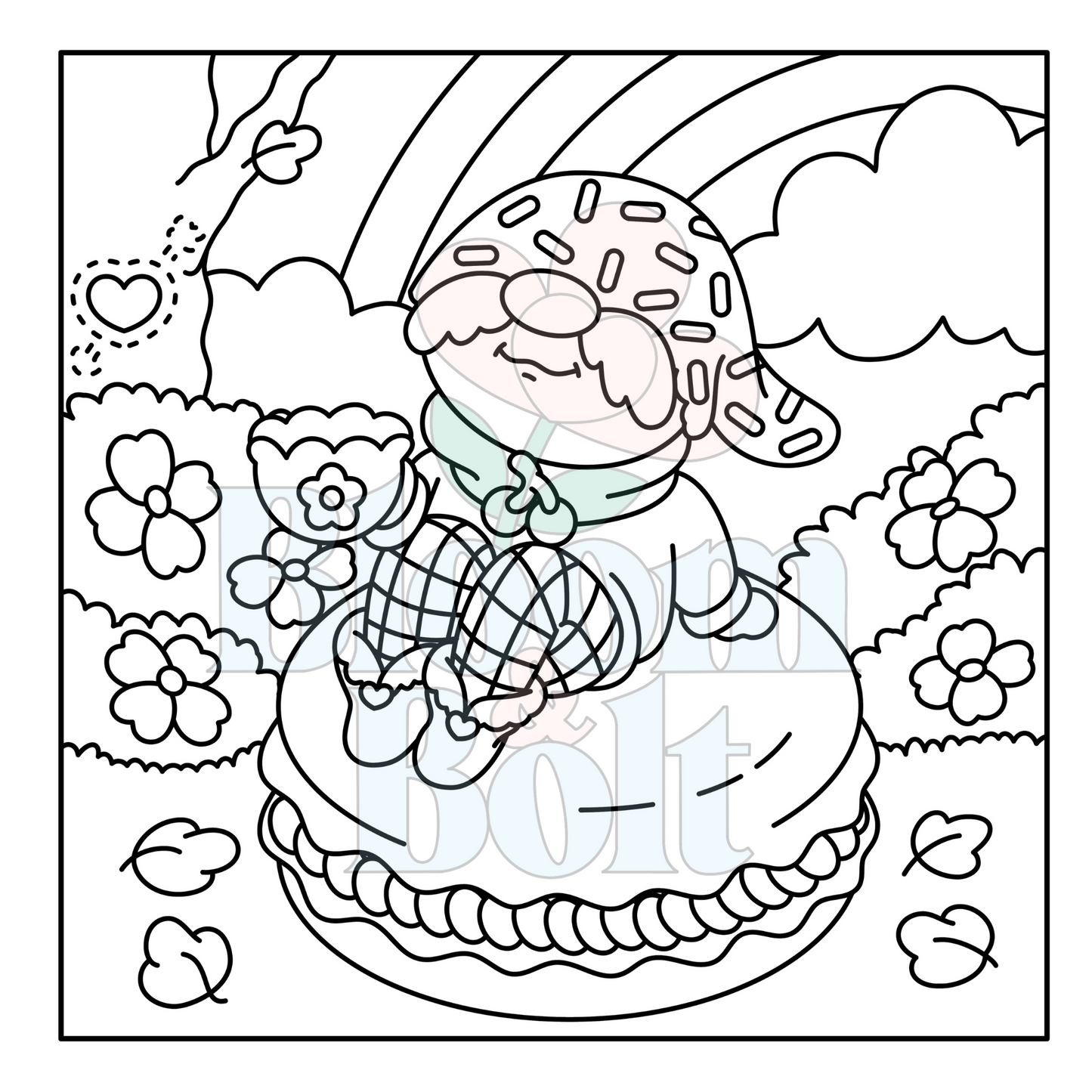 Cozy Gnomes – Set 6 of 6 | Digital Coloring Pages