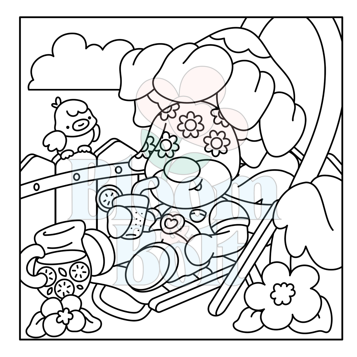 Cozy Gnomes – Set 6 of 6 | Digital Coloring Pages