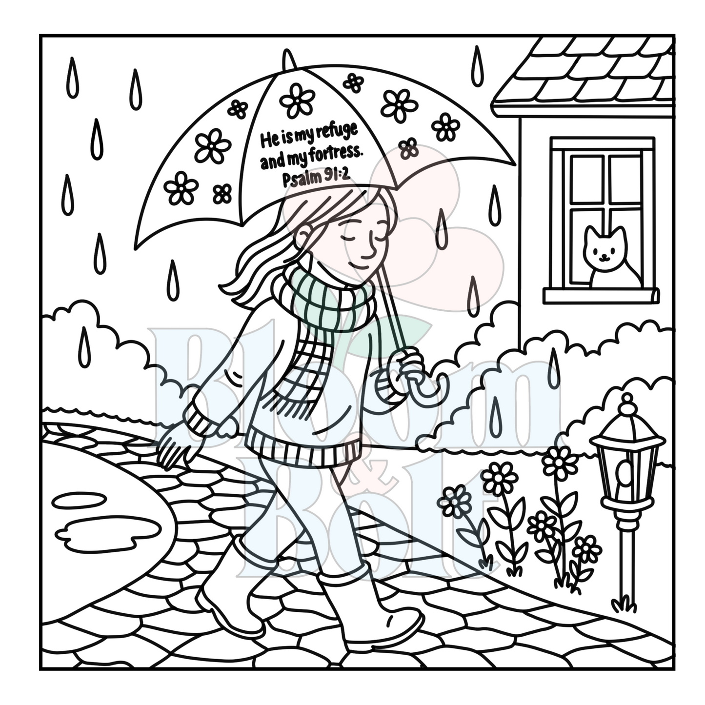 Christian Girl Moments – Set 1 of 6 | Digital Coloring Pages