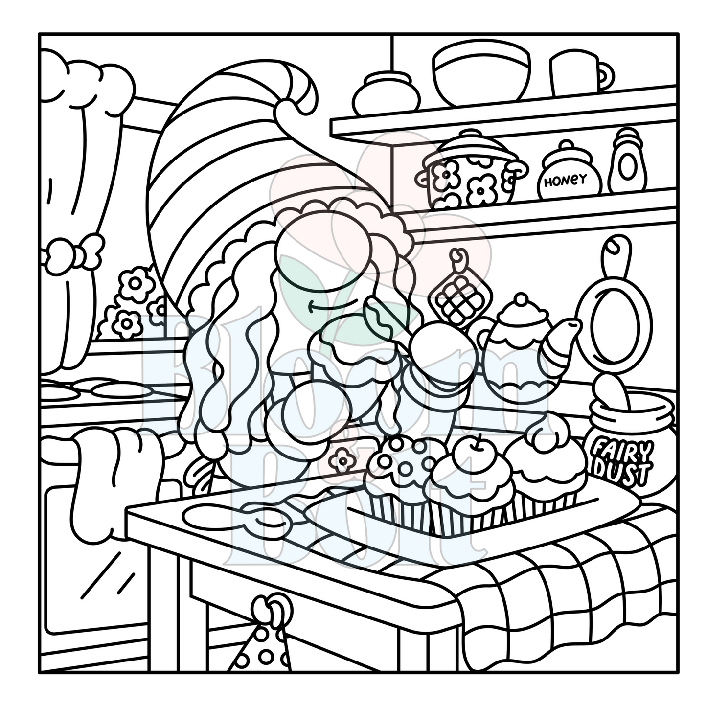 Cozy Gnomes – Set 1 of 6 | Digital Coloring Pages