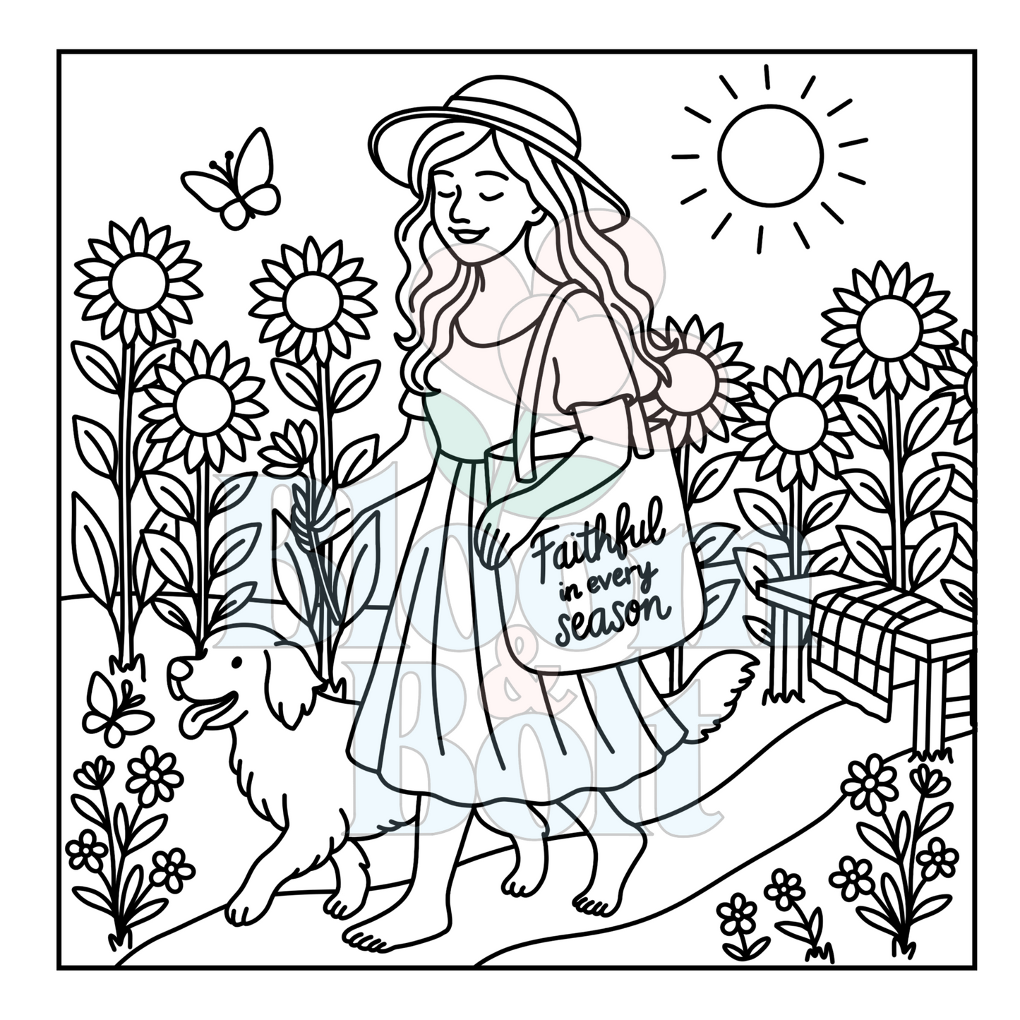 Christian Girl Moments – Set 2 of 6 | Digital Coloring Pages