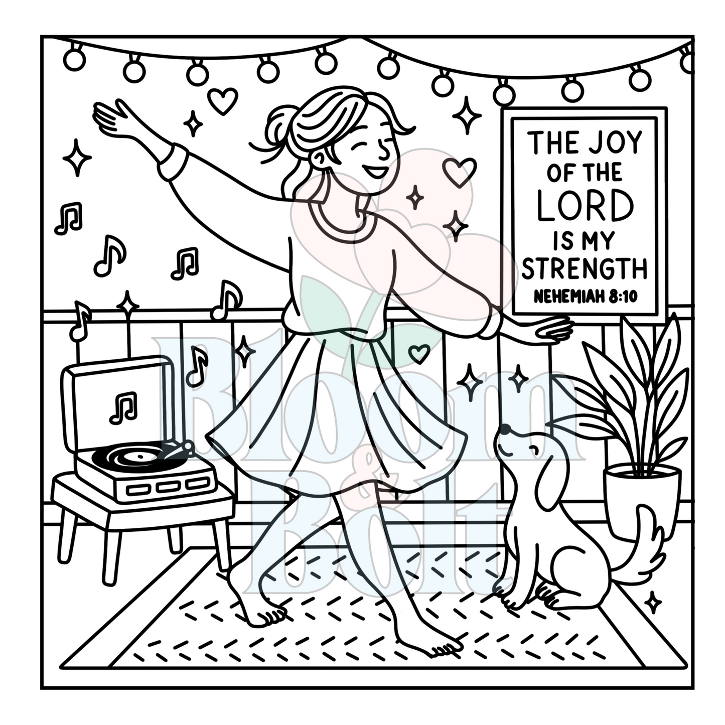 Christian Girl Moments – Set 2 of 6 | Digital Coloring Pages