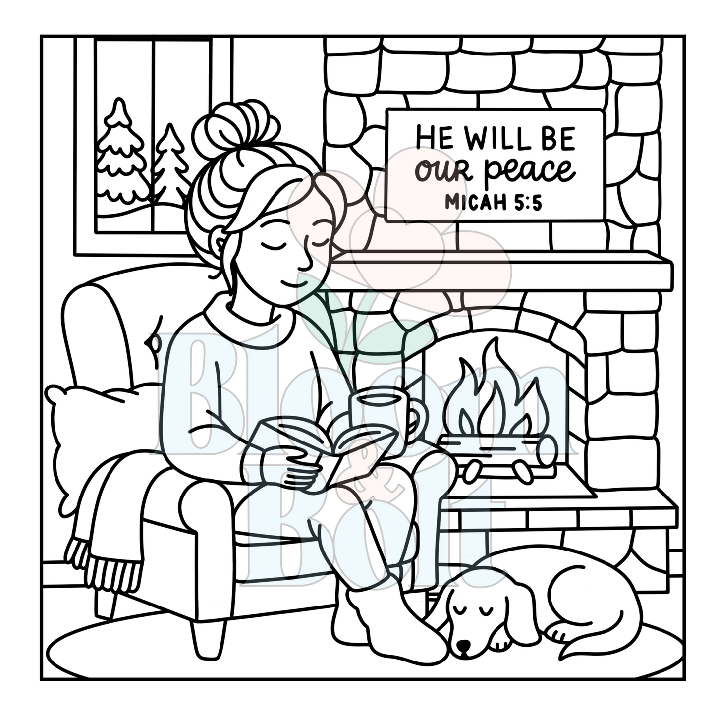 Christian Girl Moments – Set 2 of 6 | Digital Coloring Pages
