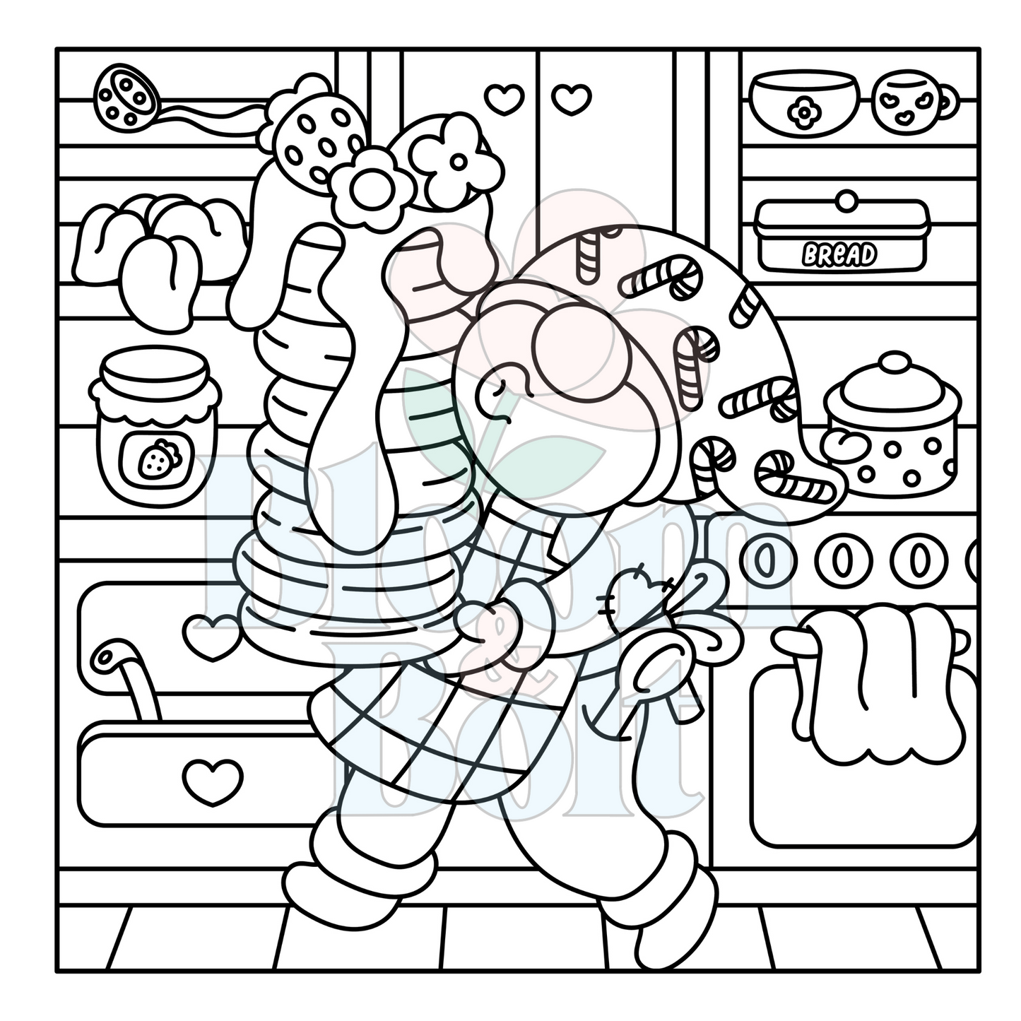Cozy Gnomes – Set 2 of 6 | Digital Coloring Pages