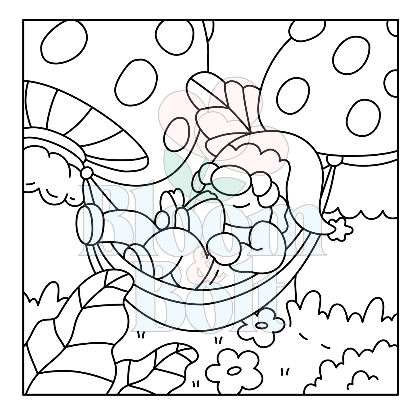 Cozy Gnomes – Set 4 of 6 | Digital Coloring Pages