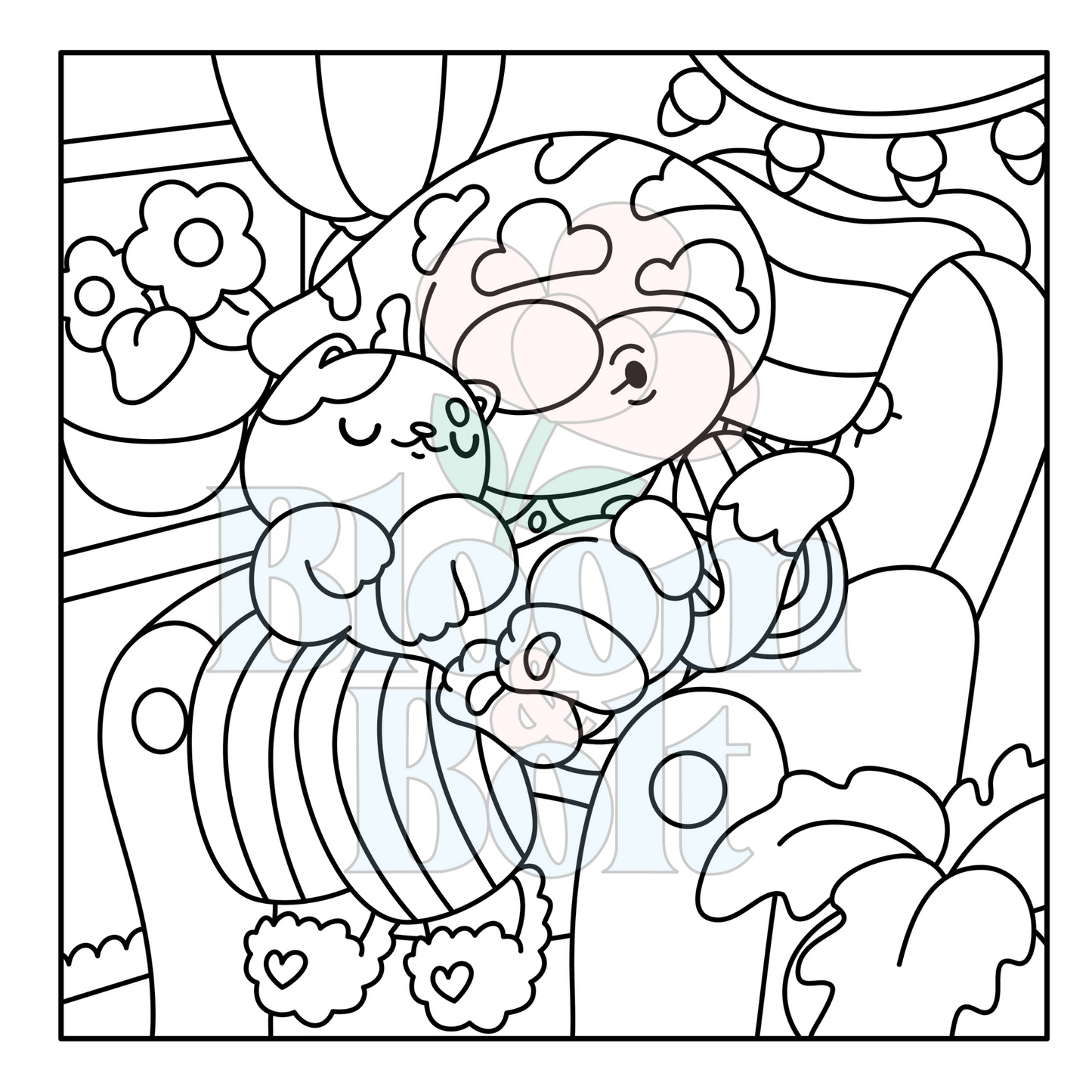 Cozy Gnomes – Set 4 of 6 | Digital Coloring Pages