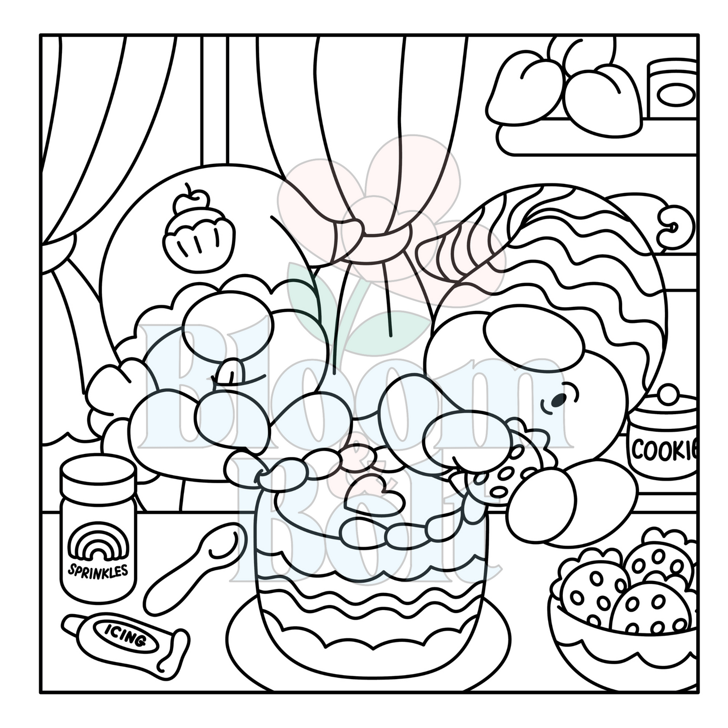 Cozy Gnomes – Set 4 of 6 | Digital Coloring Pages