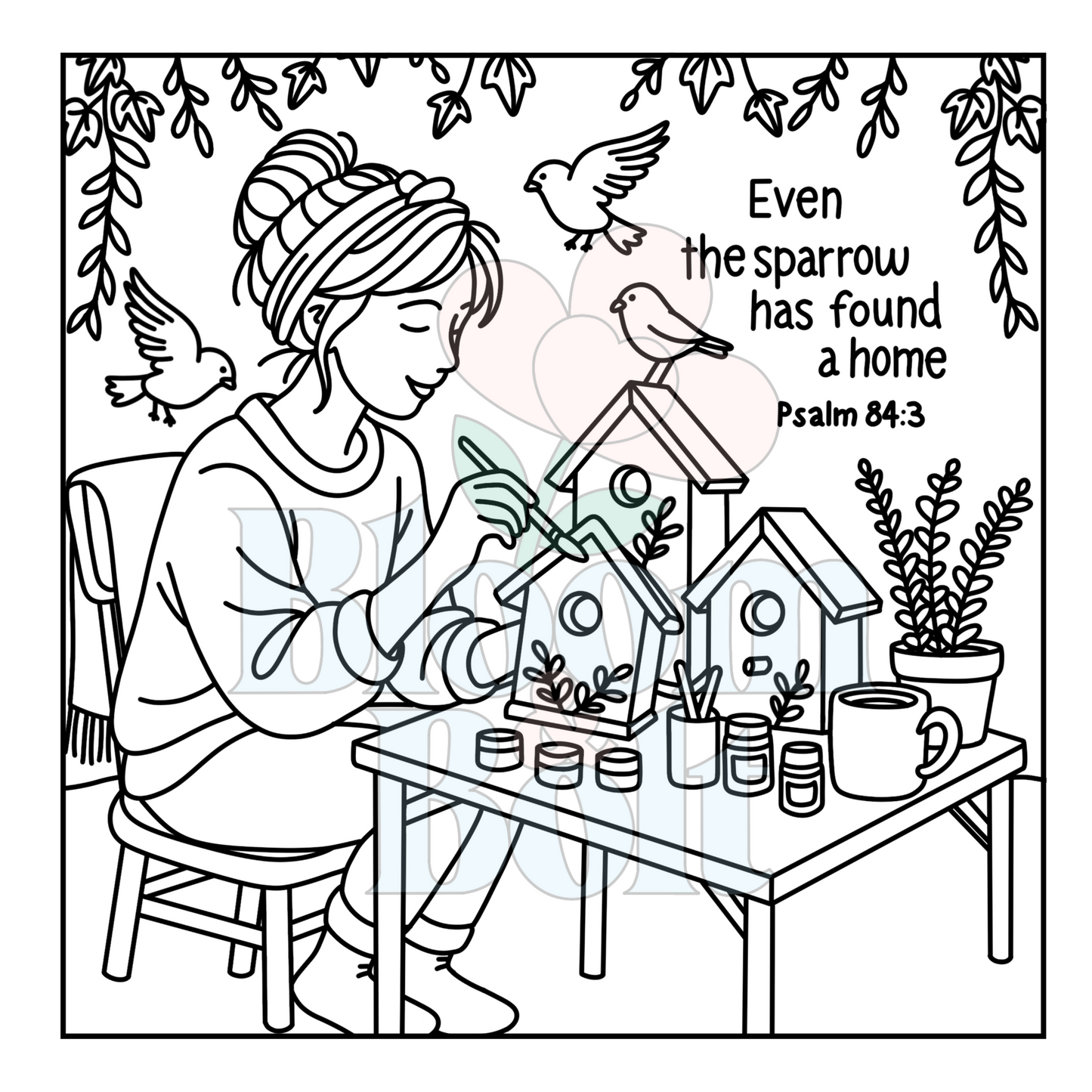 Christian Girl Moments – Set 5 of 6 | Digital Coloring Pages