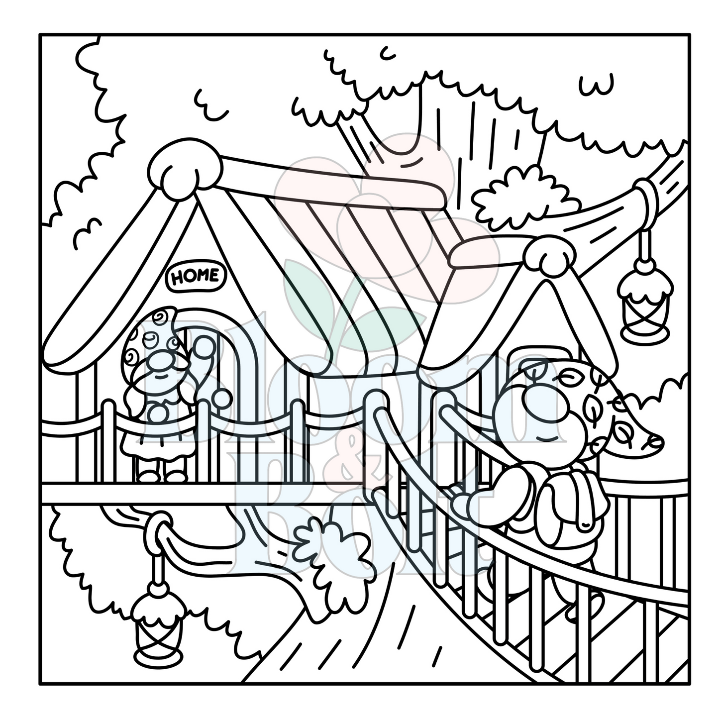 Cozy Gnomes – Set 5 of 6 | Digital Coloring Pages