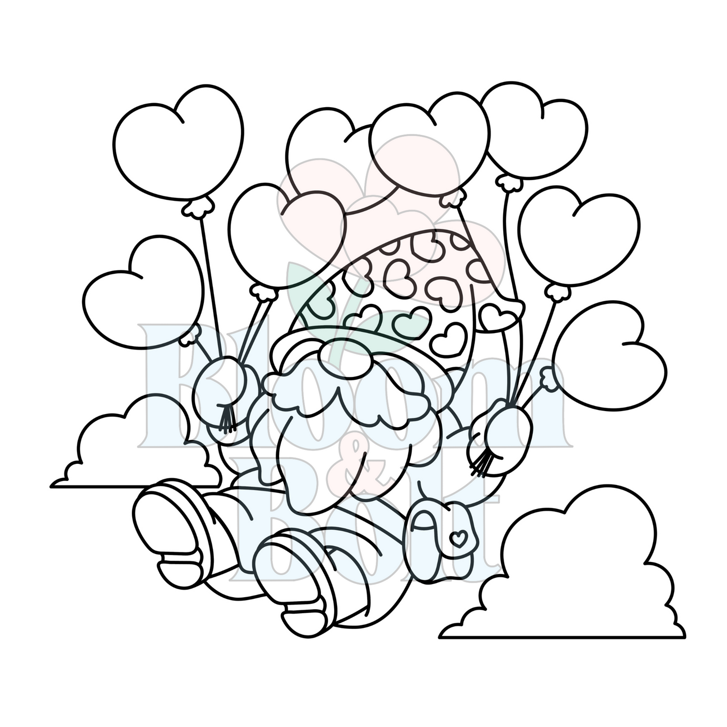 Cozy Gnomes – Set 5 of 6 | Digital Coloring Pages