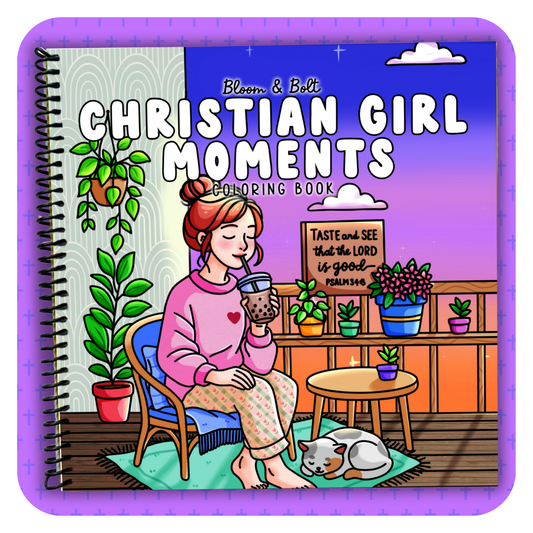 Christian Girl Moments Coloring Book - Spiral Bound