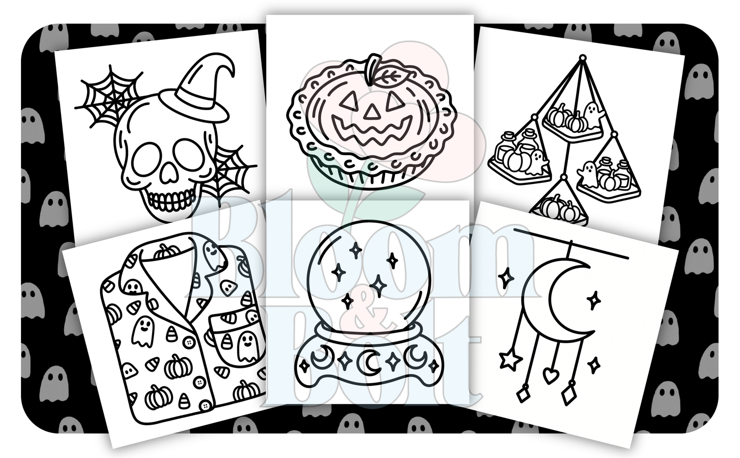 Halloween Moments – Set 6 of 6 | Digital Coloring Pages