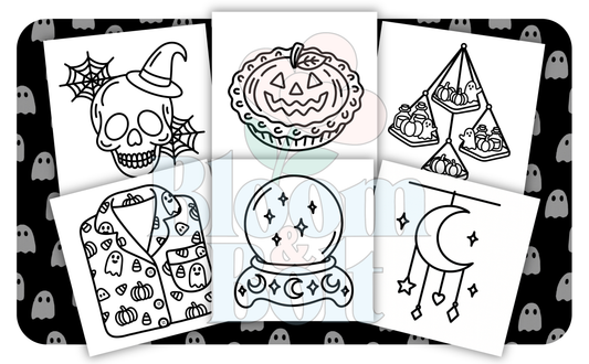 Halloween Moments – Set 6 of 6 | Digital Coloring Pages
