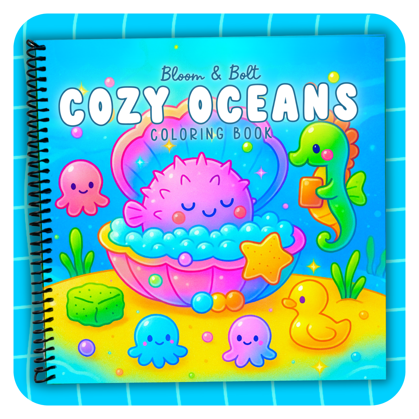 Cozy Oceans Coloring Book - Spiral Bound