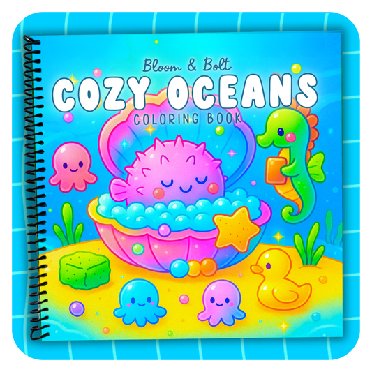 Cozy Oceans Coloring Book - Spiral Bound
