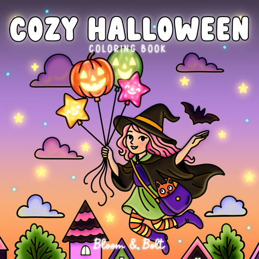 Cozy Halloween Coloring Book - Digital
