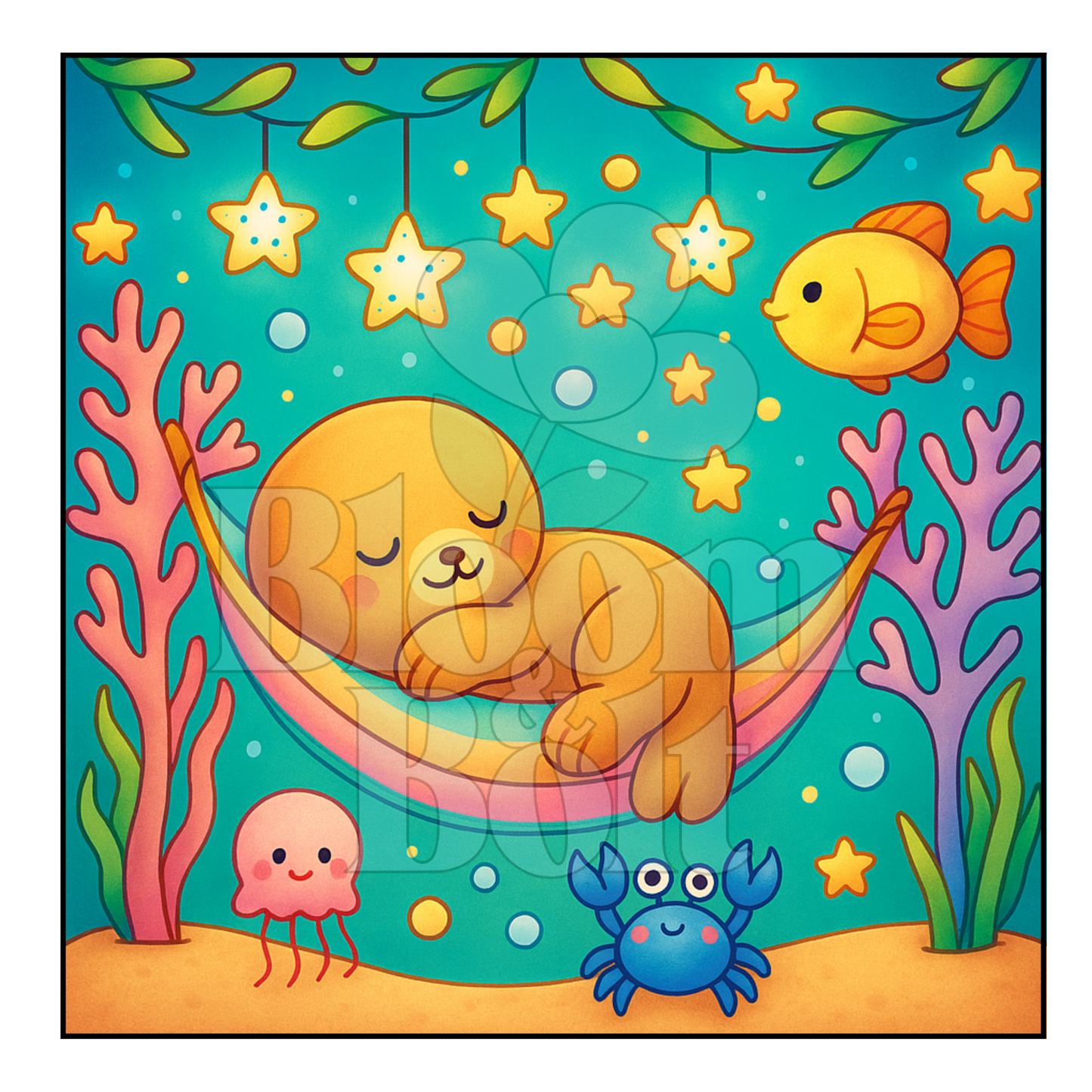 Cozy Oceans Coloring Book - Digital