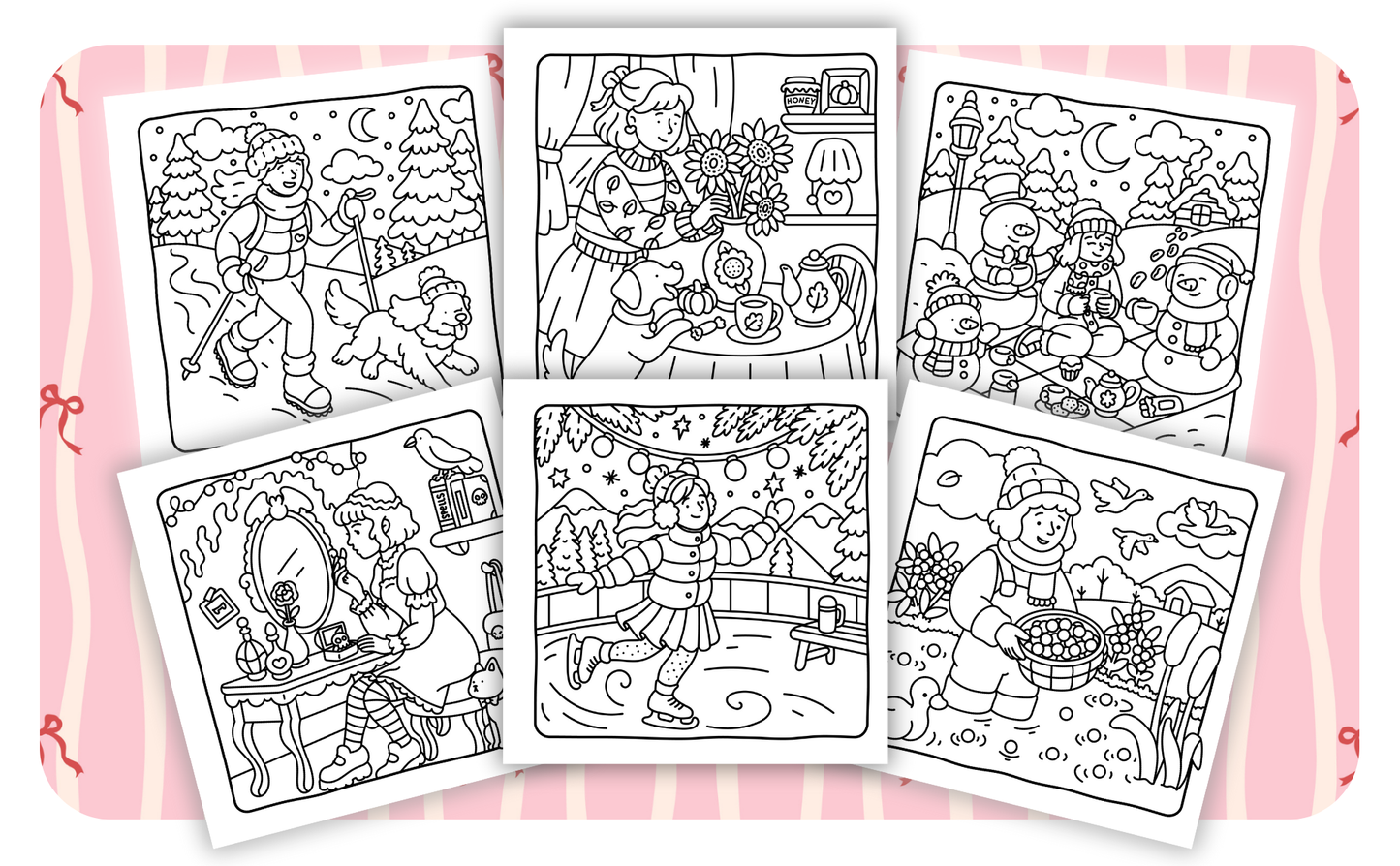 Holiday Girl Moments Coloring Book - Spiral Bound
