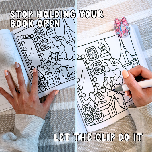 Acrylic Coloring Book Clips – Hands-Free Page Holders for Coloring, Journals & Planners