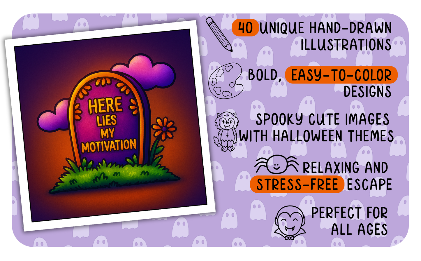 Halloween Moments Bold & Easy Coloring Book - Digital