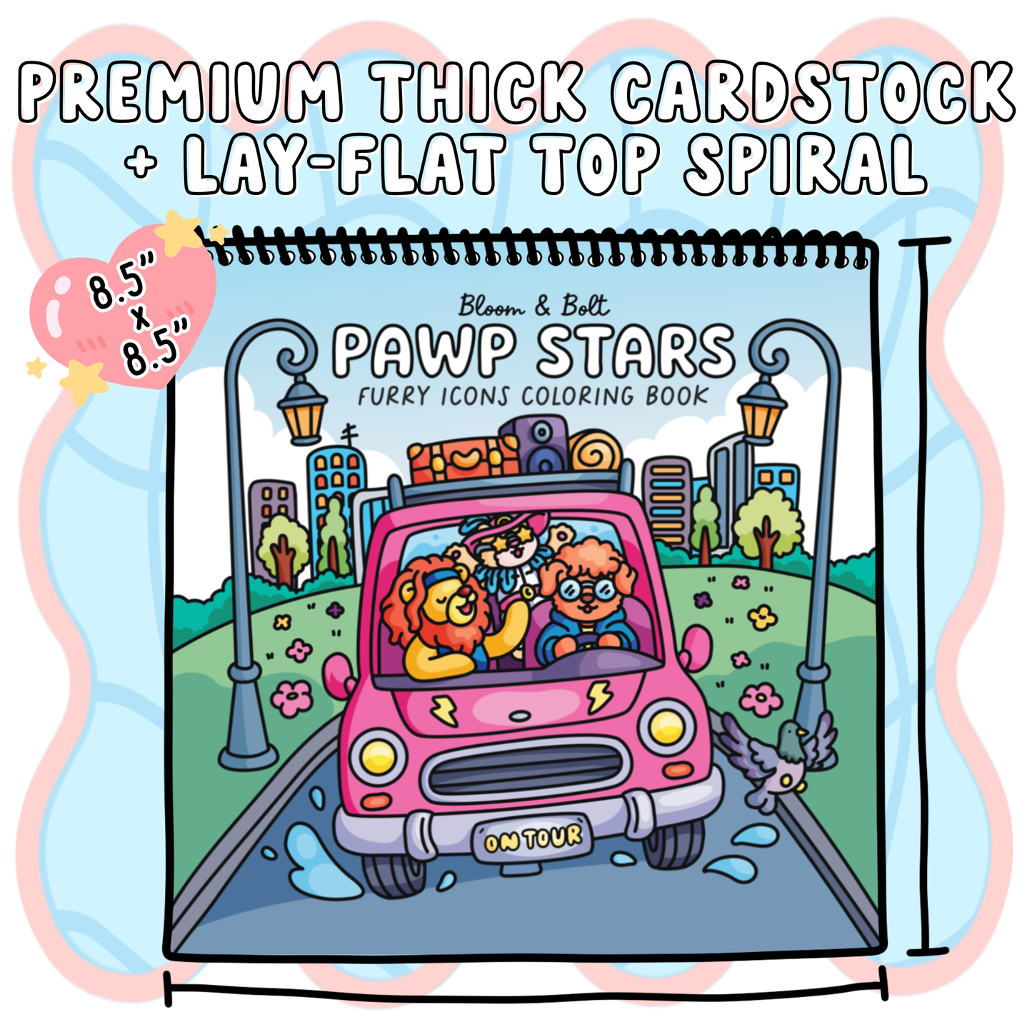 Pawp Stars Spiral Coloring Book