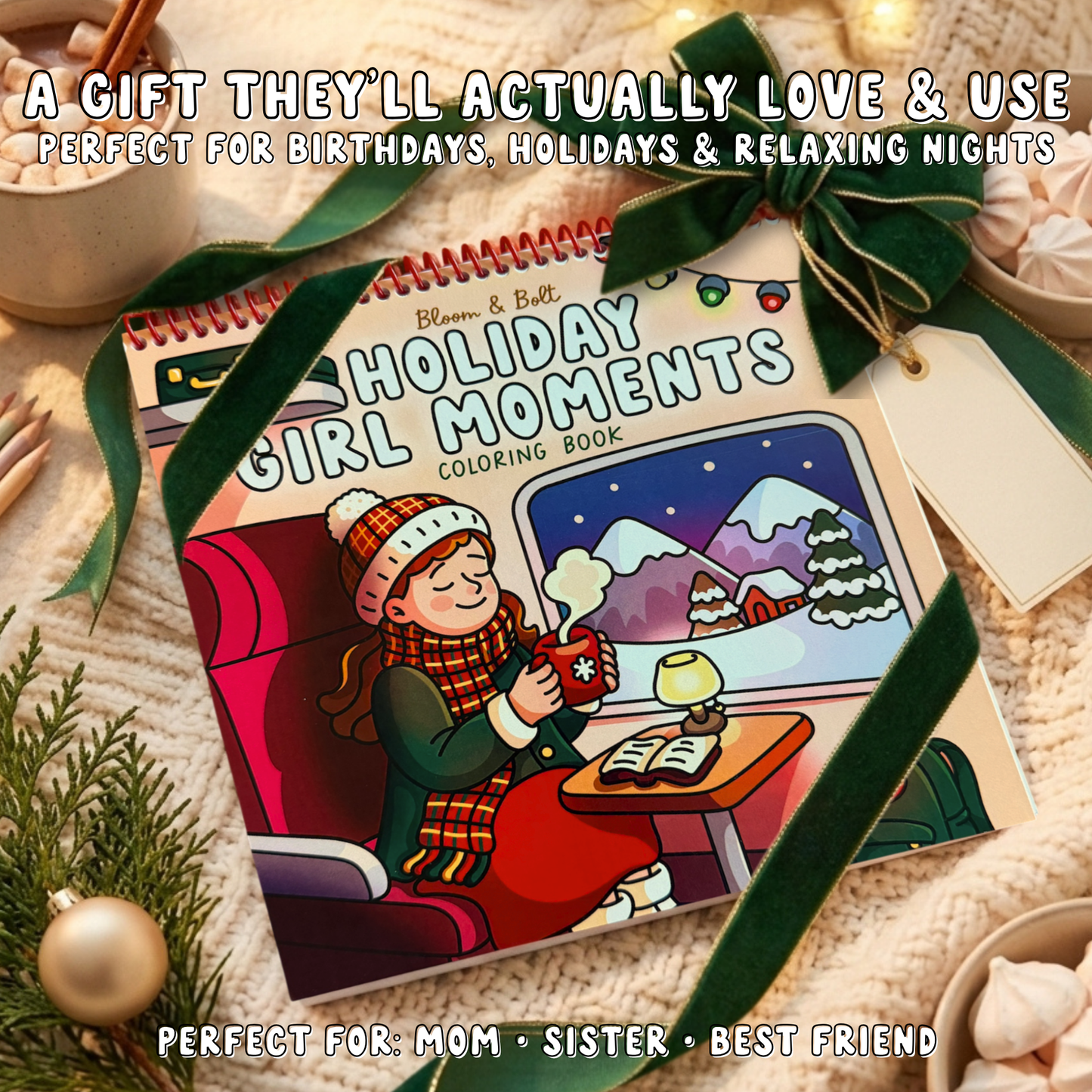 Holiday Girl Moments Coloring Book