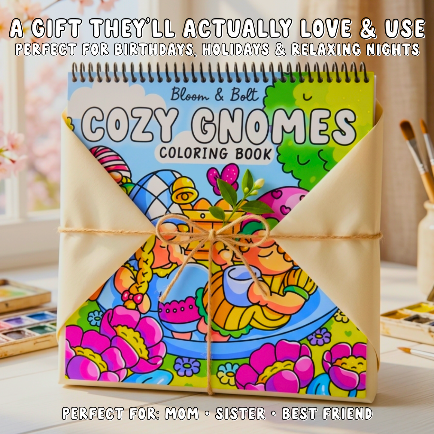 Cozy Gnomes Coloring Book