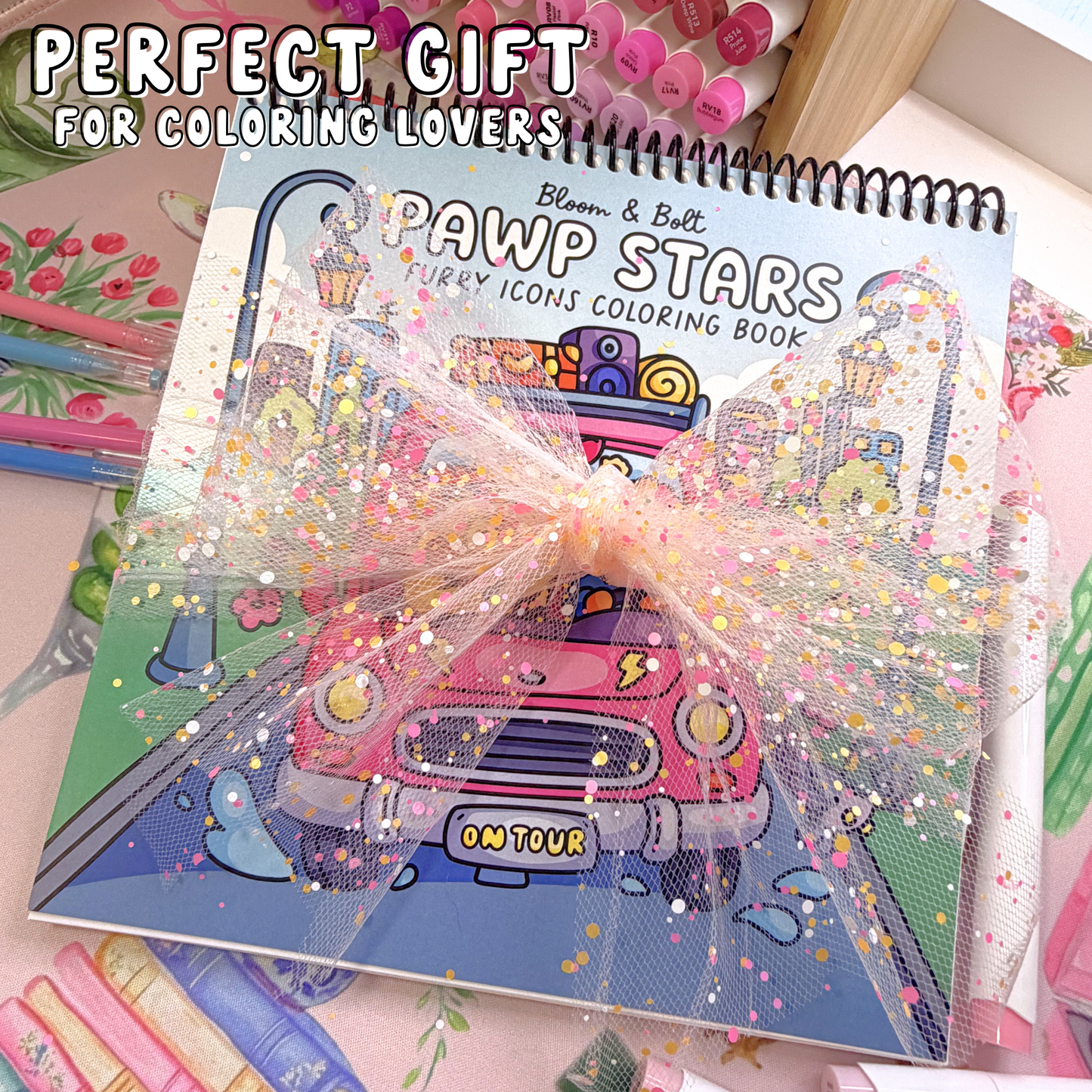 Pawp Stars Spiral Coloring Book