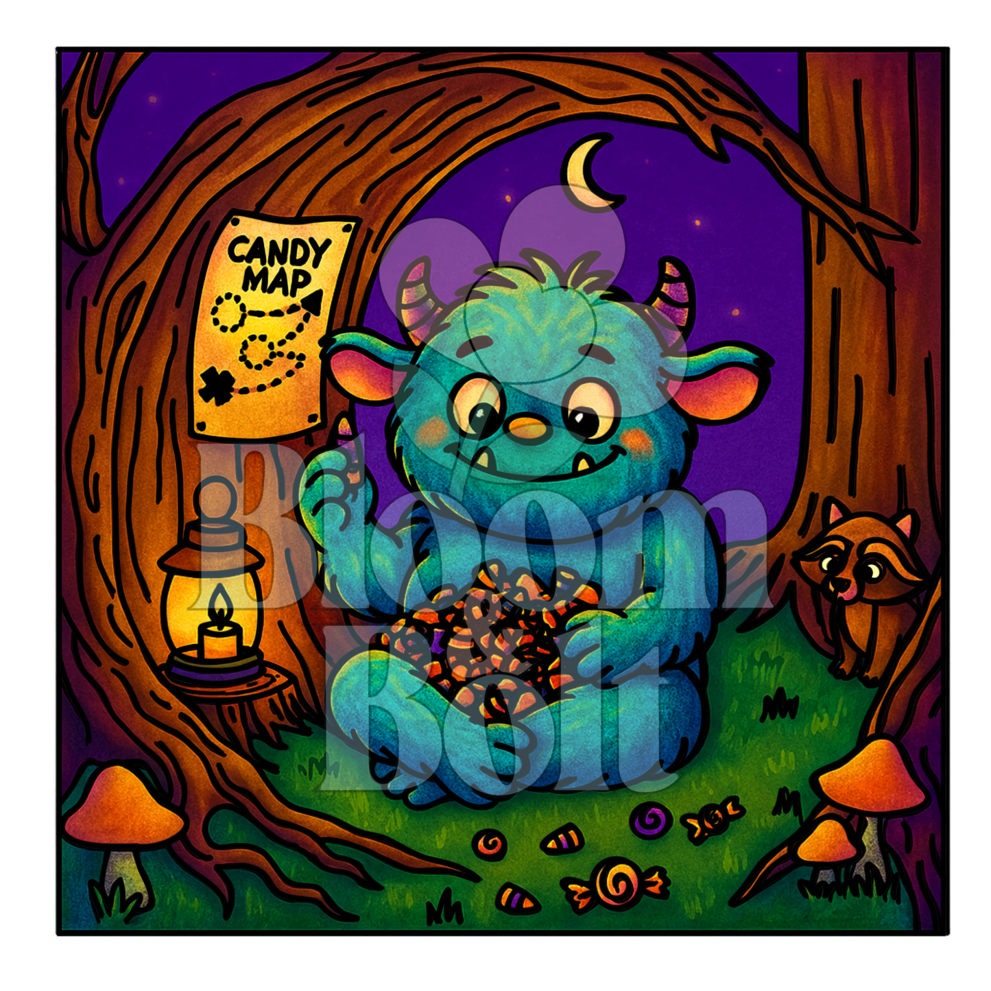 Cozy Halloween Coloring Book - Spiral Bound