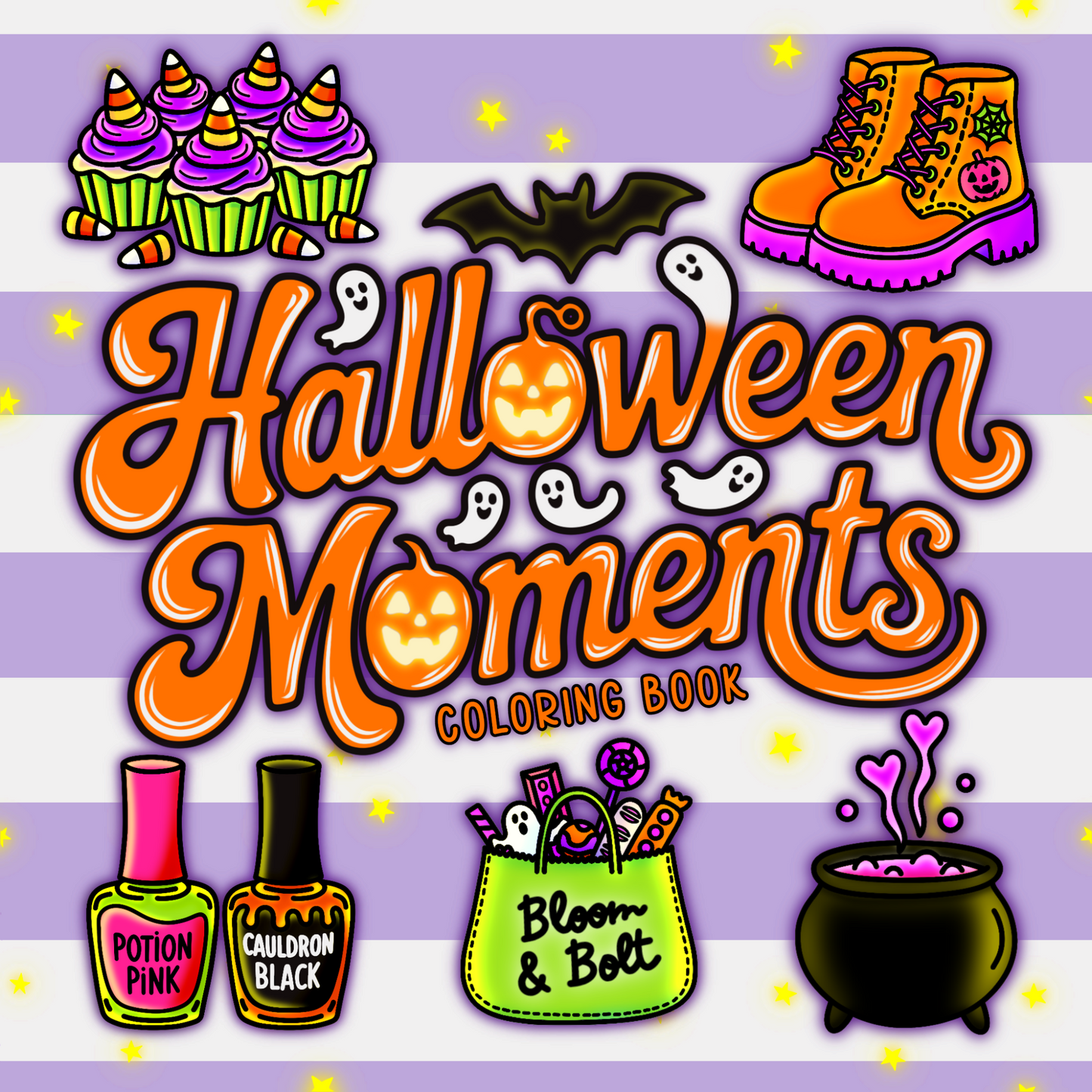Halloween Moments Bold & Easy Coloring Book - Digital