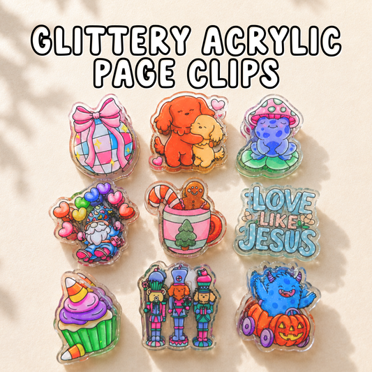 Acrylic Coloring Book Clips – Hands-Free Page Holders for Coloring, Journals & Planners