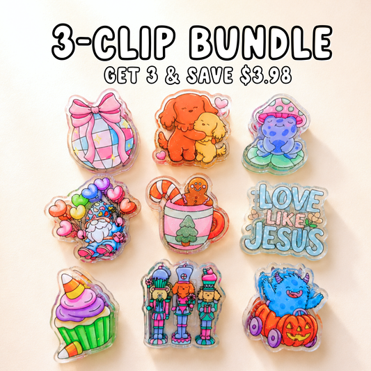 Acrylic Coloring Book Clip Bundle (3 Pack) – Hands-Free Page Holders