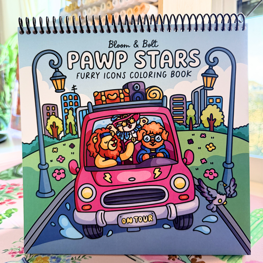 Pawp Stars Spiral Coloring Book