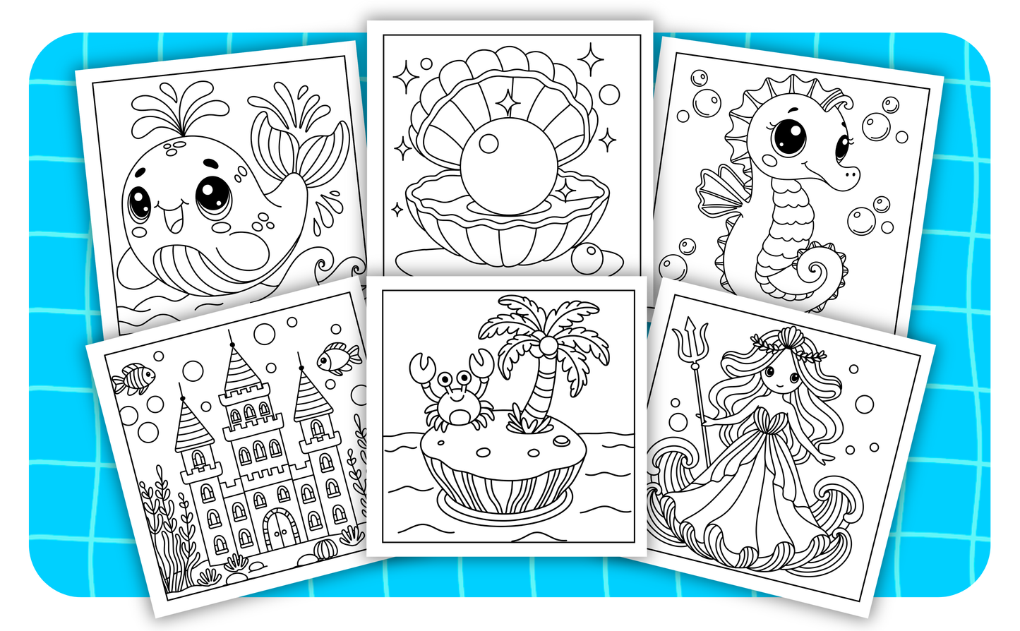 Cozy Oceans – Set 5 of 6 | Digital Coloring Pages